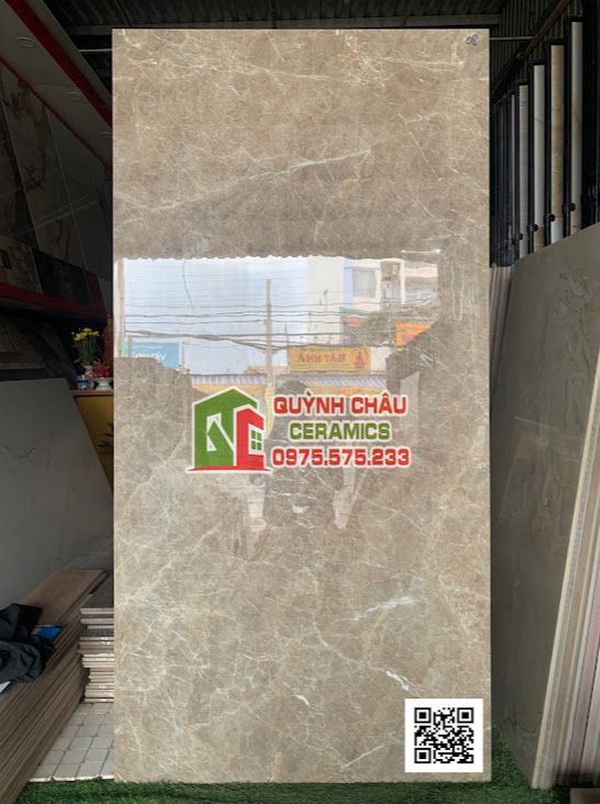Gạch lát nền ấn độ 80x160 màu vàng nâu bóng vân đá cao cấp