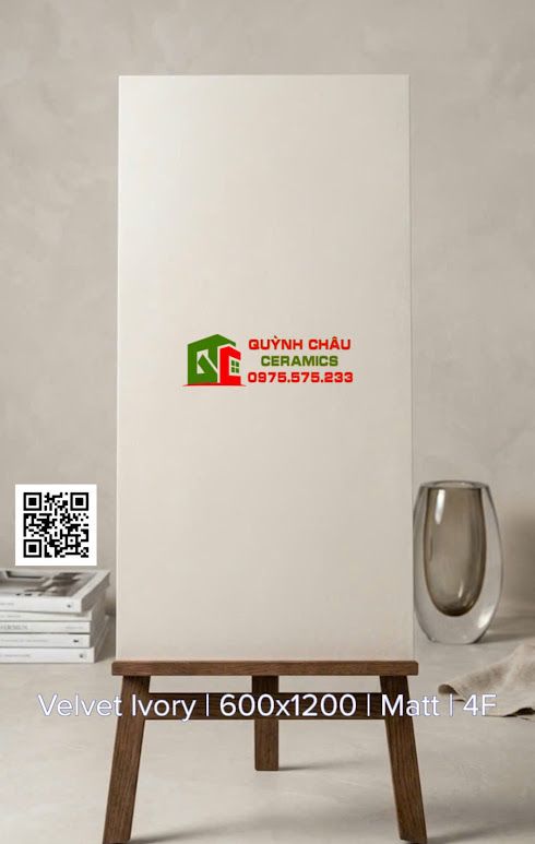 Gạch lát nền mờ trắng kem 60x120 ấn độ cao cấp