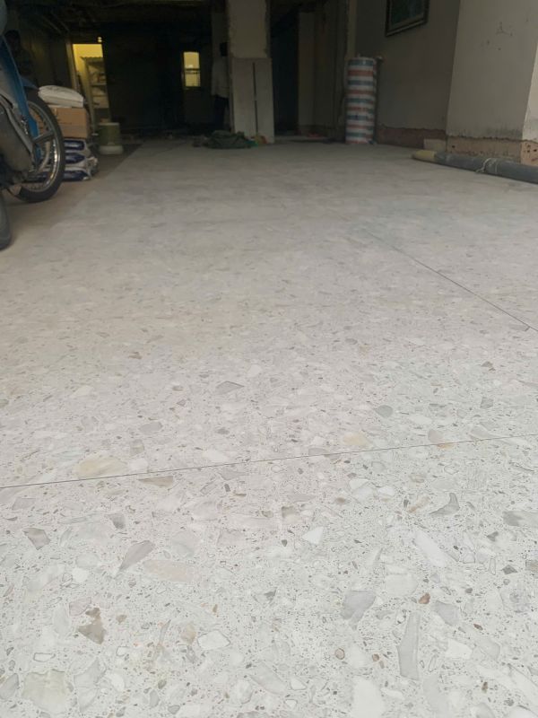 Gạch 60x120 terrazzo hạt đá to màu ghi xám
