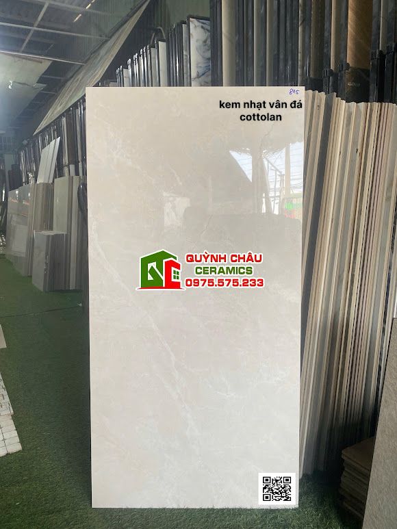 Gạch lát nền Viglacera 60x120 kem nhạt vân đá