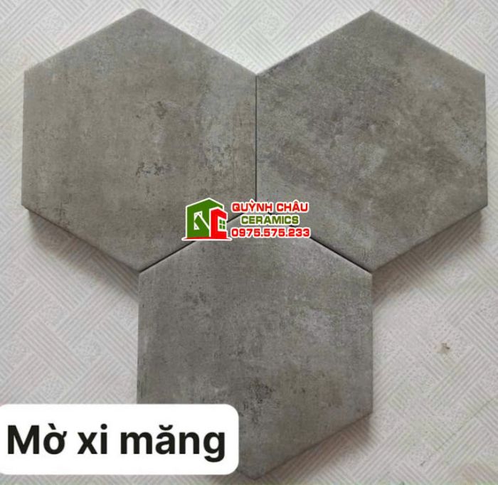 Gạch lục giác giả màu vân xi măng