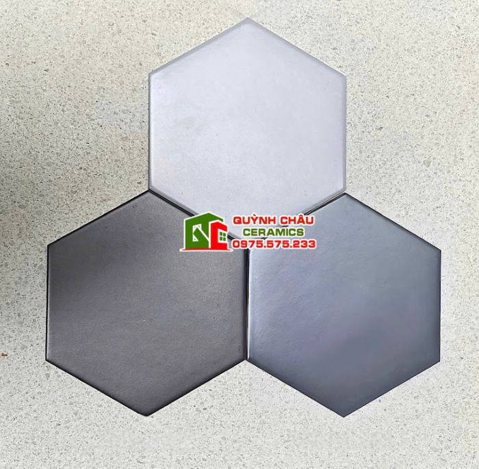 Gạch lục giác mờ đen xám trung quốc