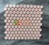 Gạch mosaic chấm bi tròn màu hồng bóng