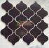 Gạch mosaic hình lồng đèn màu đen tuyền mờ