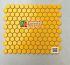 Gạch mosaic lục giác màu vàng đơn sắc