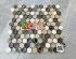Gạch mosaic lục giác nâu vàng xám màu hỗn hợp