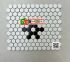 Gạch mosaic lục giác trắng tạo hình cánh hoa đen nhấn