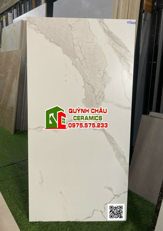 Gạch nhập khẩu 60x120 trắng mờ xám vân đá Classic statuario
