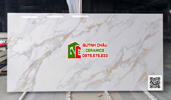 Gạch ốp lát 160x320 bóng vân đá vàng xám