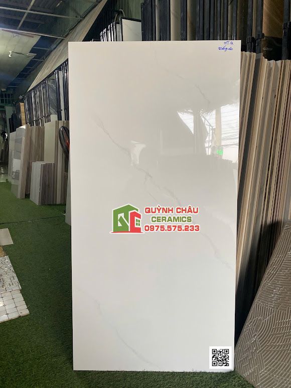 Gạch ốp lát 60x120 CMC trắng bóng kính vân mây