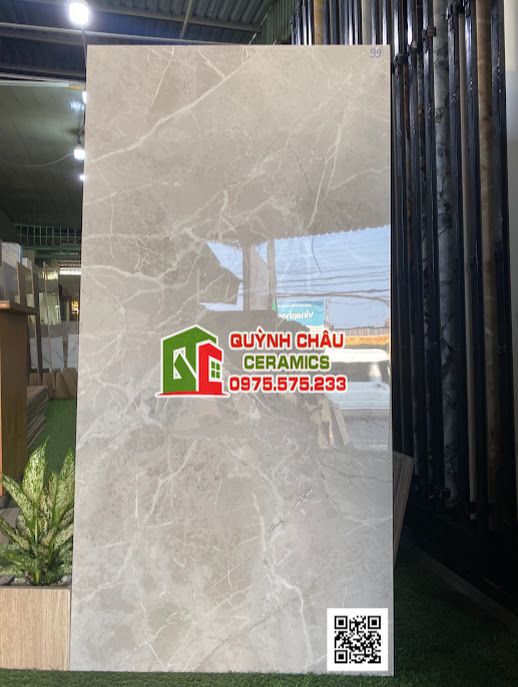 Gạch ốp lát 60x120 xám vân đá rạn xen trắng bề mặt bóng kiếng