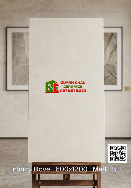 Gạch ốp lát 60x120cm đá mờ màu kem nhạt ấn độ