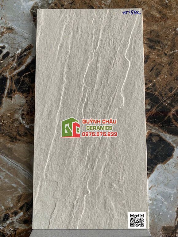 Gạch taicera 30x60 màu kem nhám sần đồng chất đá granite