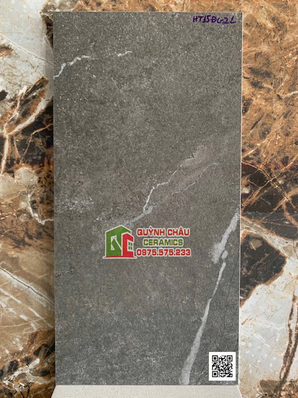 Gạch taicera 30x60 xám đen vân đá đồng chất