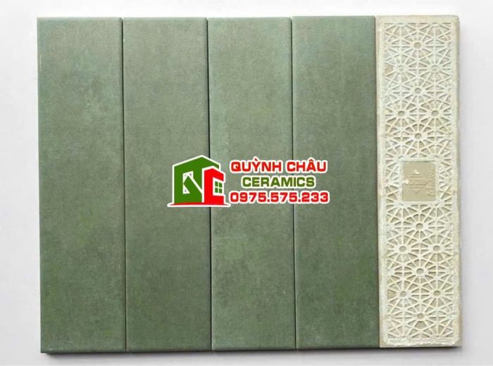 Gạch thẻ đá mờ 75x300 màu xanh cổ điển