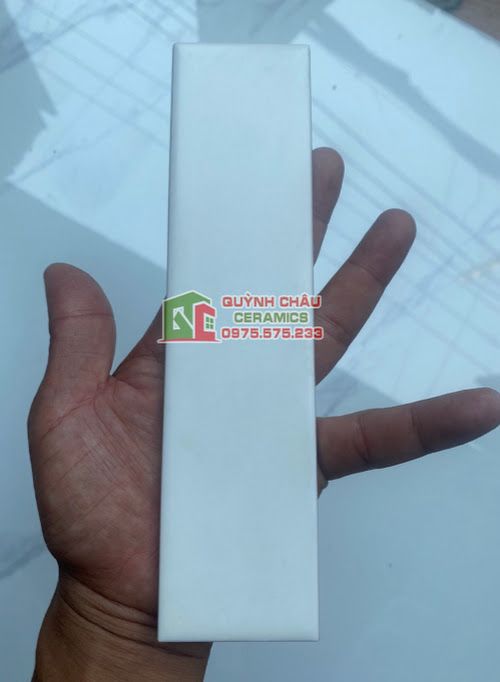 Gạch thẻ trắng mờ 5x20 ốp tường
