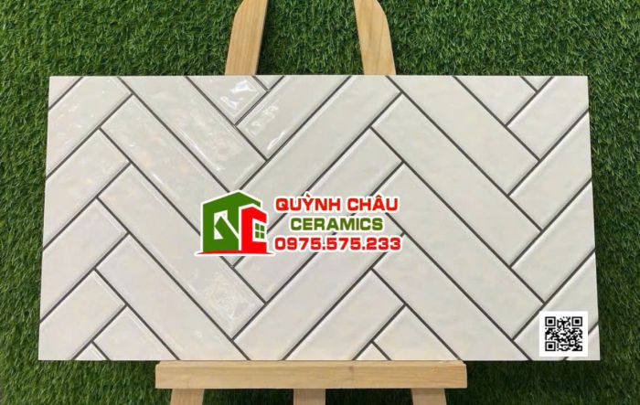 Gạch trang trí ấn độ 30x60 hình xương cá sole men bóng