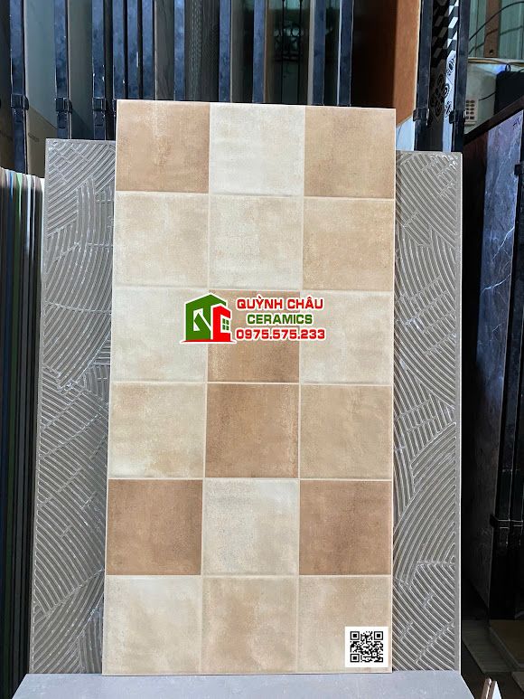 Gạch trang trí giả thẻ 40x80 mờ lượn sóng hiệu ứng