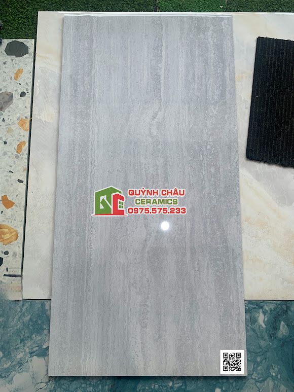 Gạch Travertine 60x120 Viglacera bóng kính vân đá