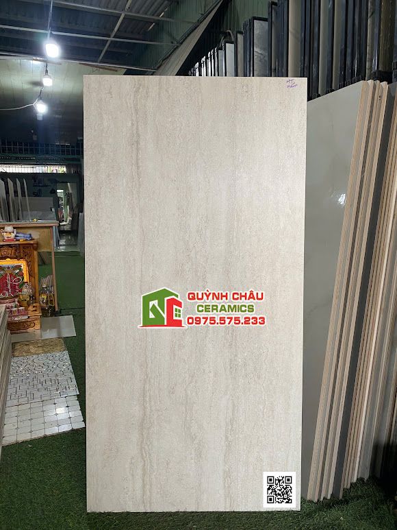 Gạch Travertine đá ấn độ 60x120 vân xám cao cấp