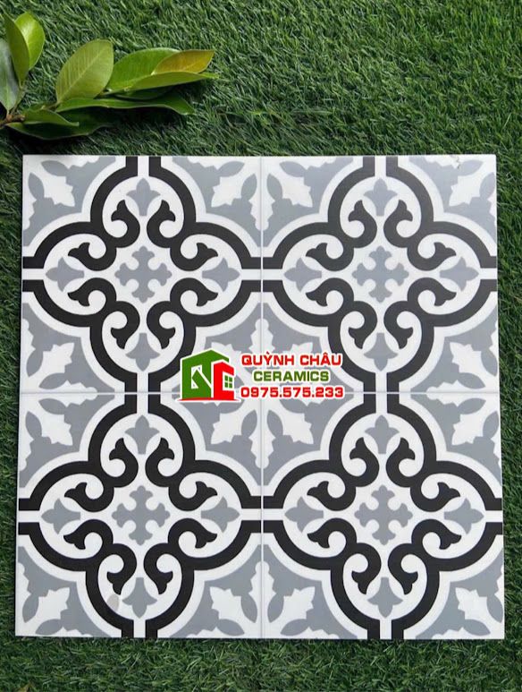 Mẫu gạch bông granite 40x40 hoa văn cổ điển