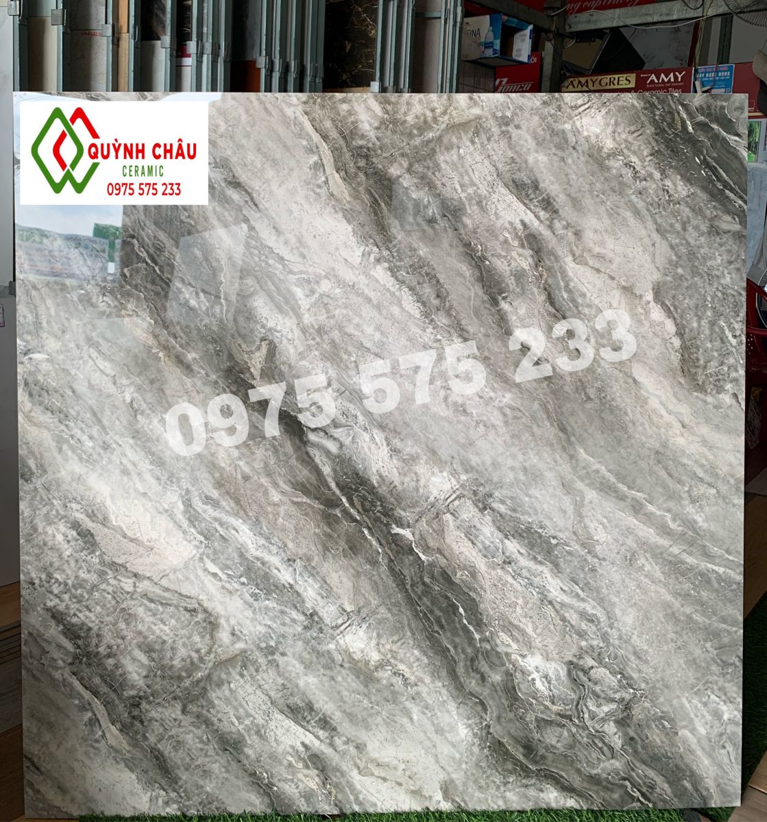 Gạch lát nền catalan 100x100 - 1055 bóng kính