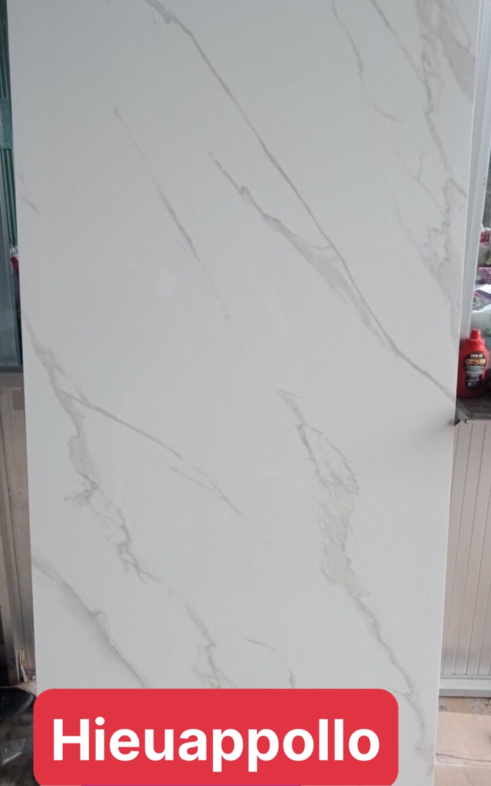 Gạch ốp lát 90x180 trắng vân mây khói bóng kiếng