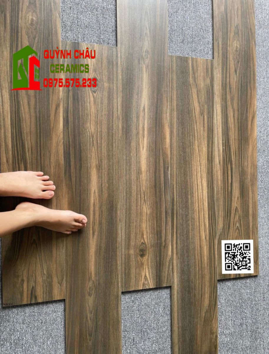 Gạch lát nền giả gỗ óc chó 20x120 ấn độ