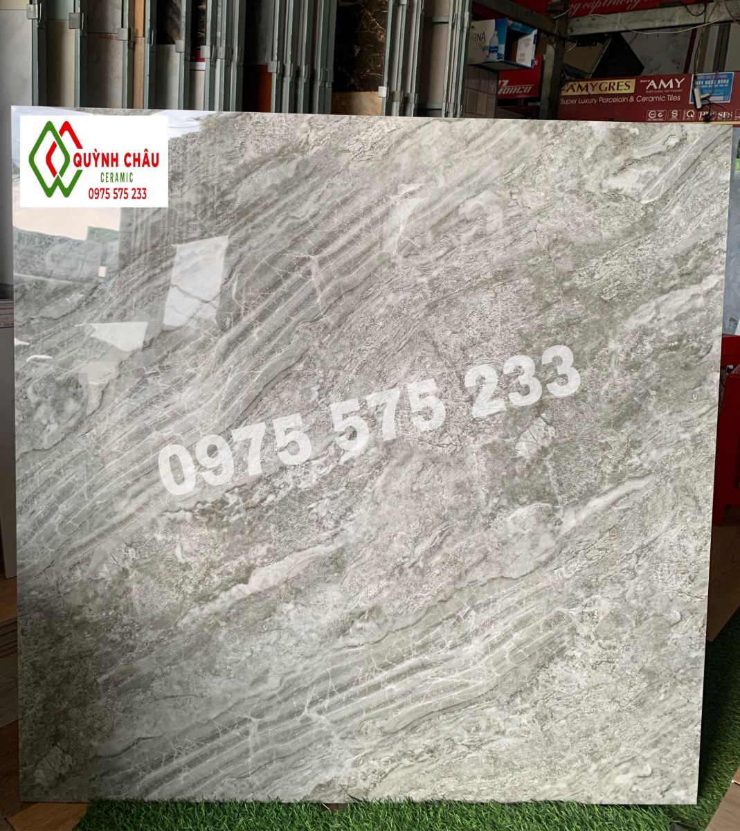 Gạch khổ lớn 1 mét x 1 mét catalan vân đá siêu bóng đẹp