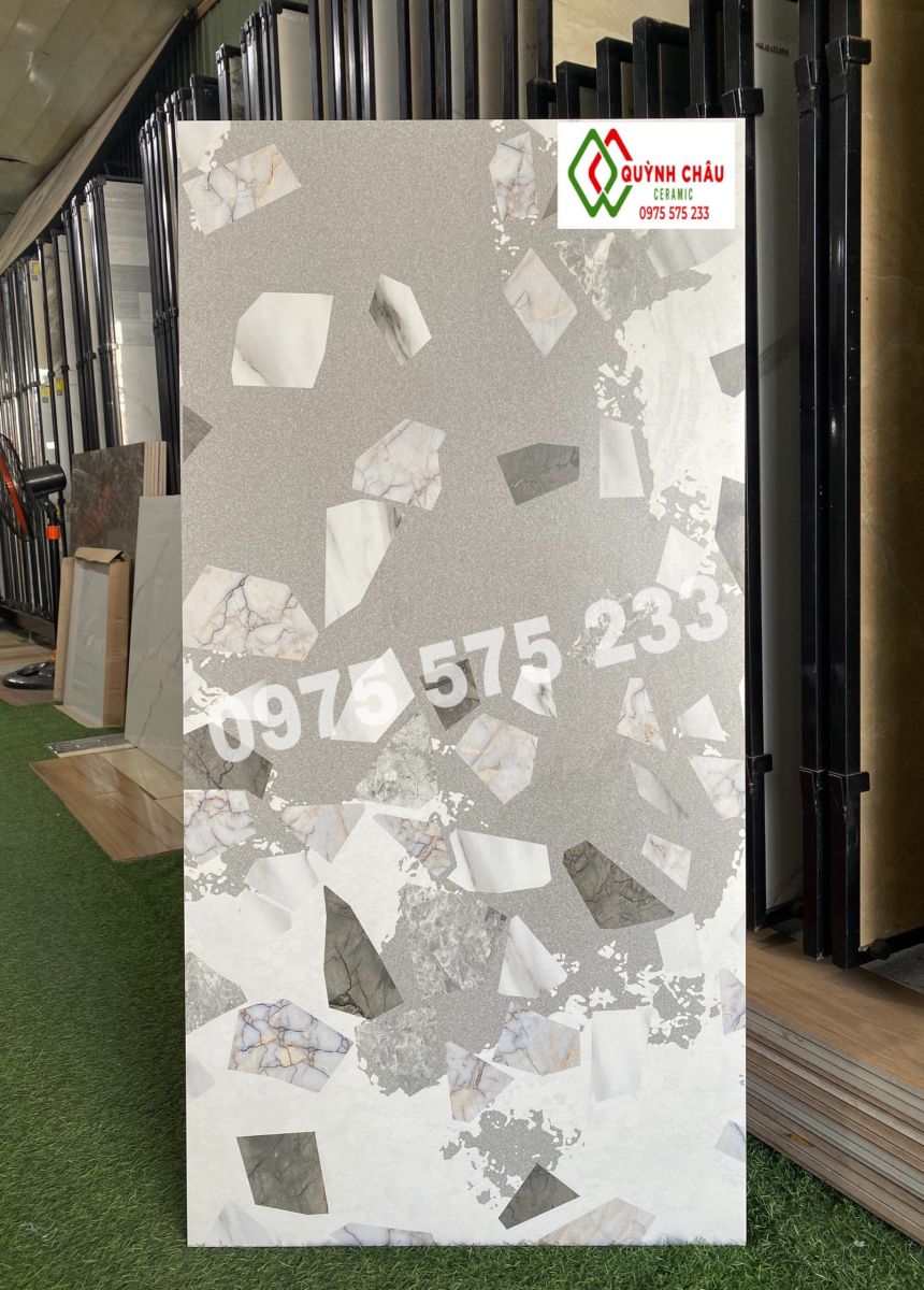 Mẫu gạch terrazzo mờ 60x120 ốp tường đẹp giá rẻ