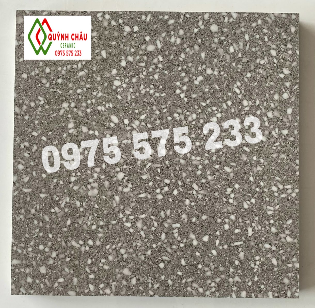 Gạch terrazzo xám mờ 600x600 trung quốc