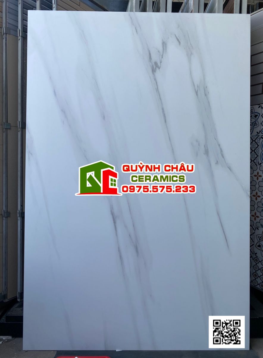 Gạch 120x180 bóng mờ trắng vân khói ấn độ giá rẻ