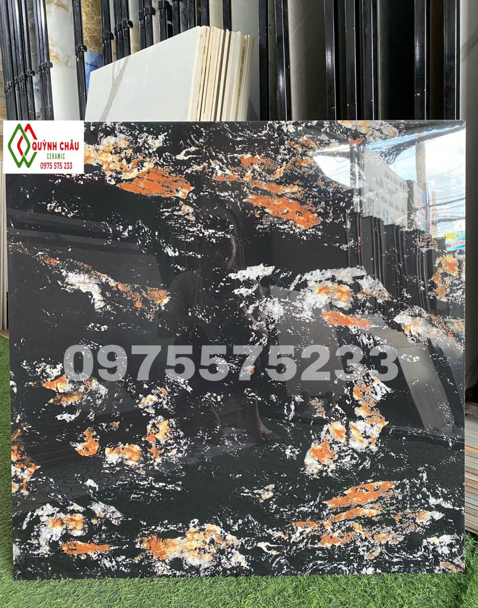 Gạch lót nền 80x80 vân giả đá đẹp ốp mặt tiền