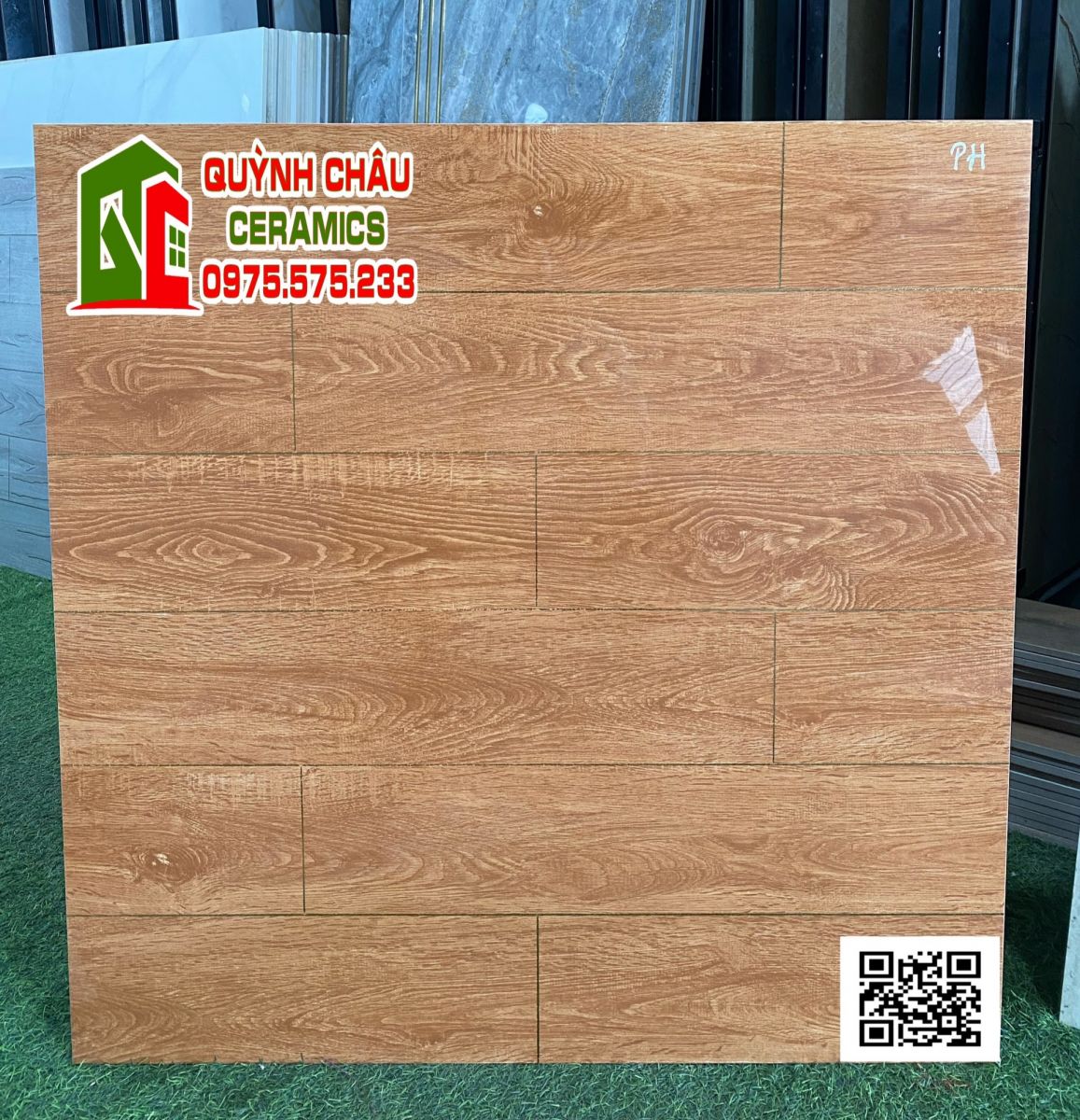 Gạch trung quốc 80x80 khắc kim giả gỗ cao cấp
