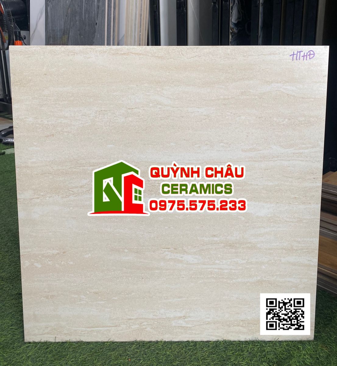 Gạch lót nền phòng tắm 600x600 chống trơn nhập khẩu