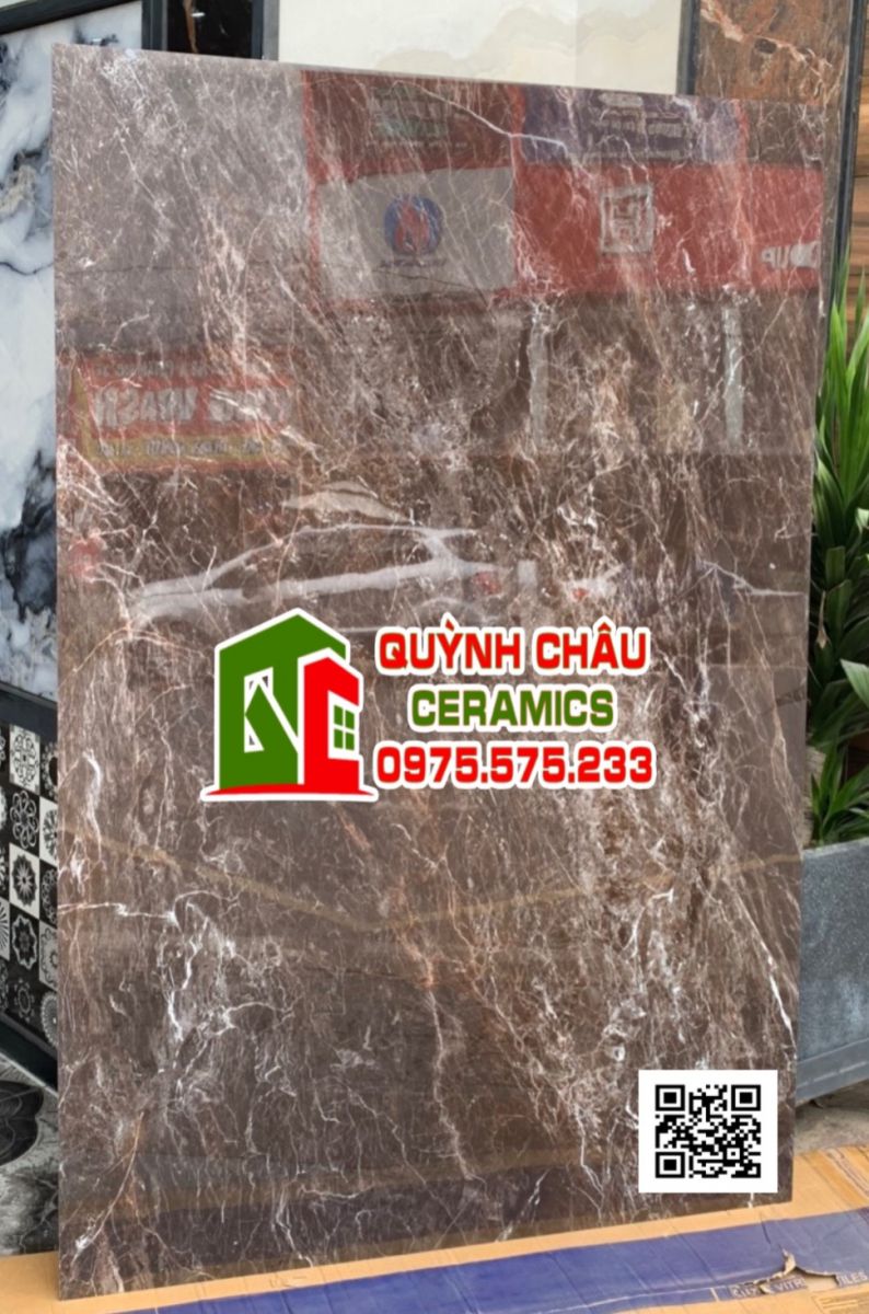 Gạch cao cấp 120x180 bóng kiếng ốp mặt tiền đẹp