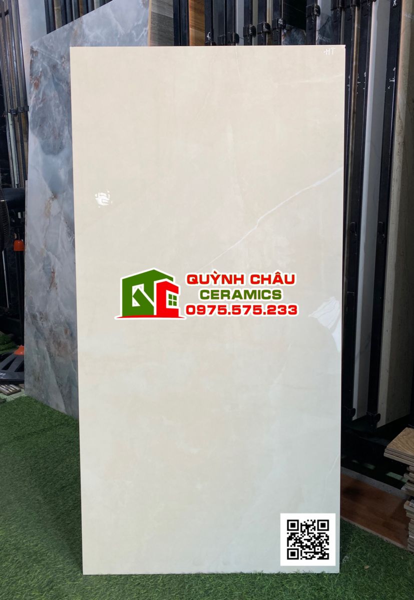 Gạch màu kem vân đá 600x1200 ấn độ cao cấp
