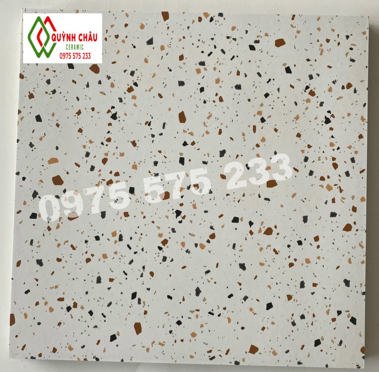 Gạch 600x600 mờ vân đá terrazzo trung quốc