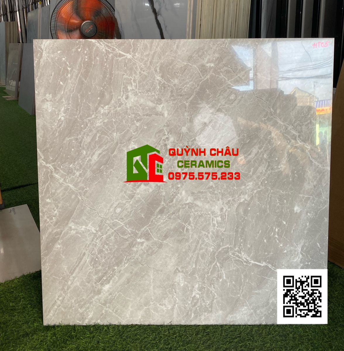Gạch thạch bàn vân đá rạn 80x80 bóng kiếng