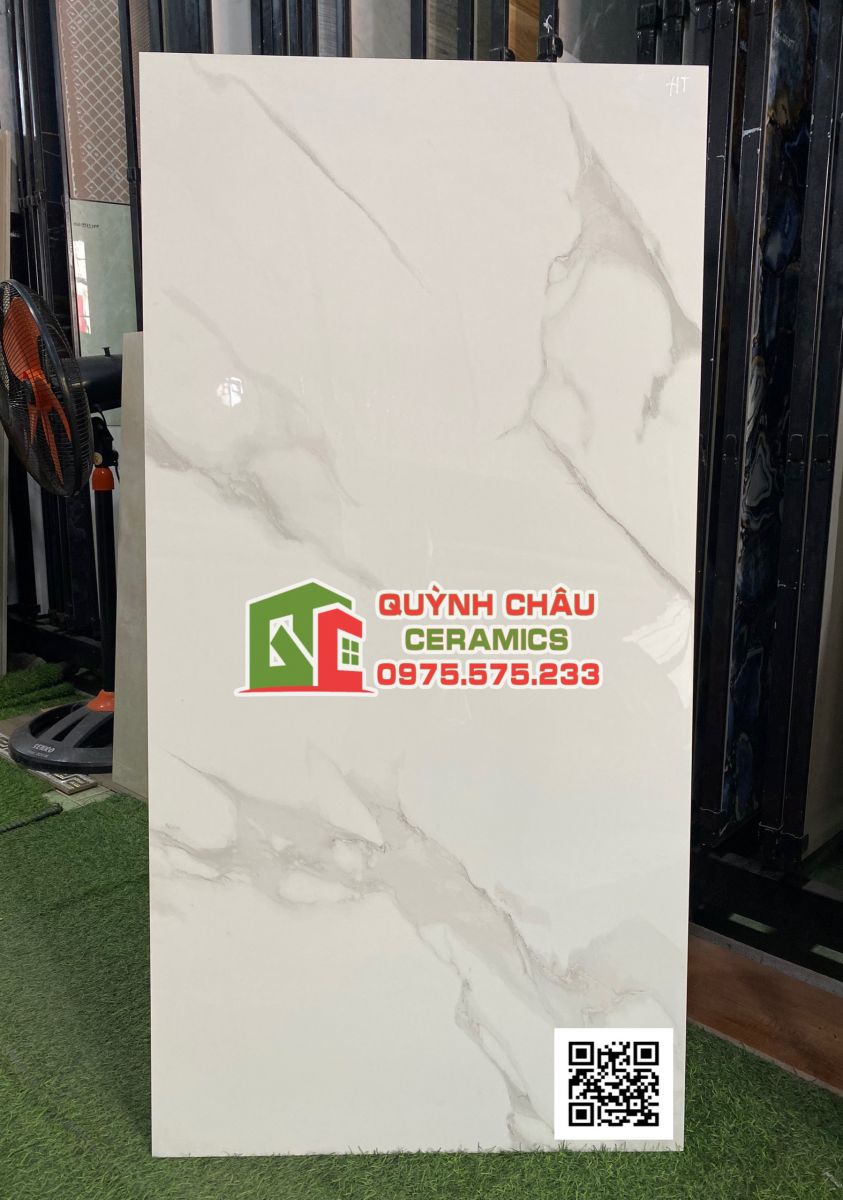 Giá khổ lớn 60x120 trắng vân khói bóng kiếng ấn độ giá rẻ nhất