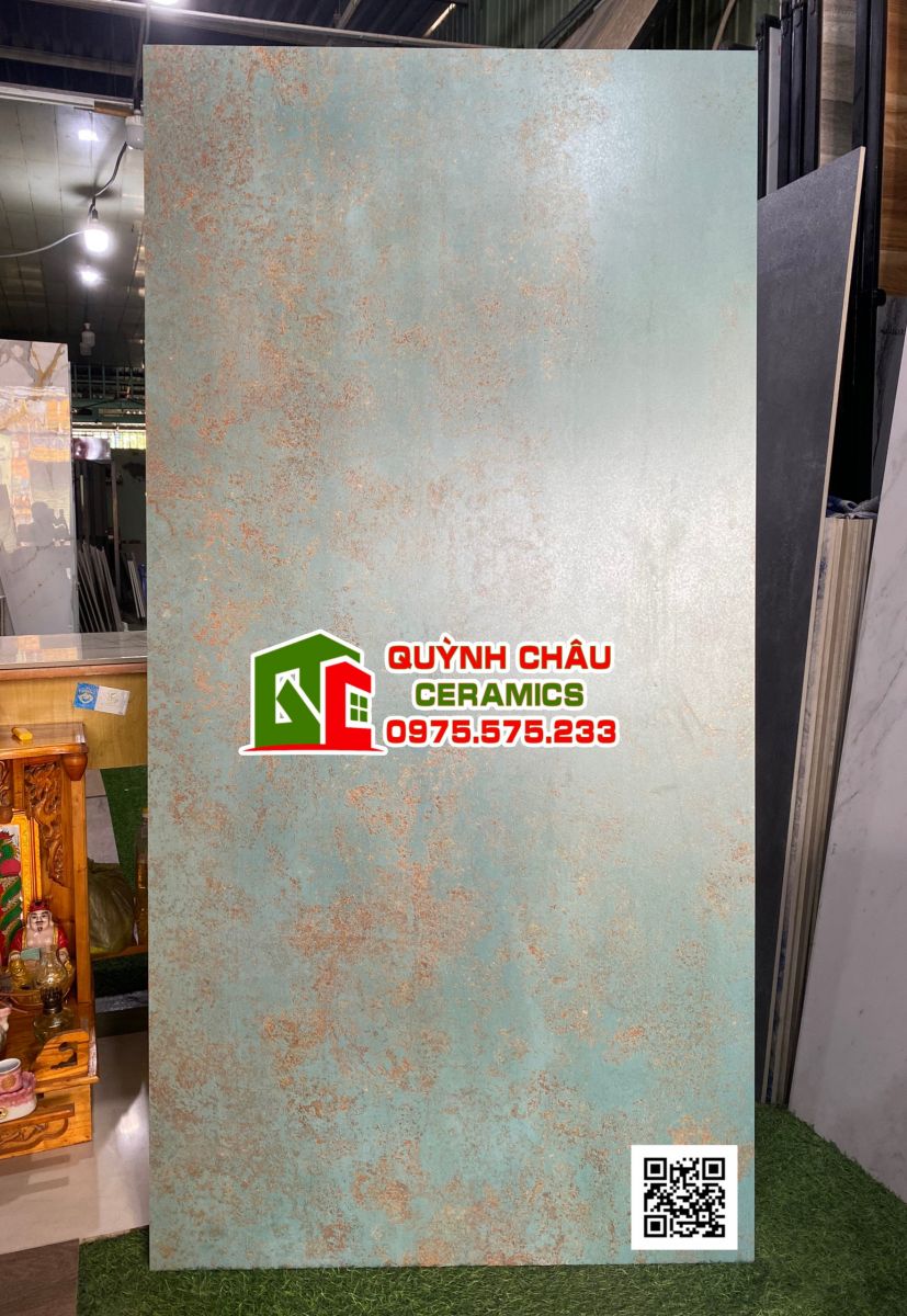 Mẫu gạch mờ 80x160 mờ màu rỉ sét xanh nhập khẩu ấn độ