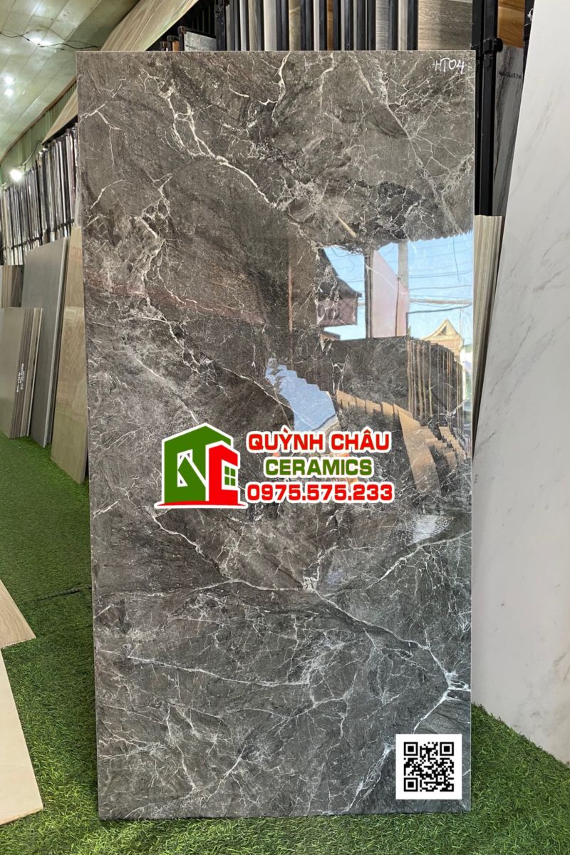 Gạch bóng kiếng Apodio 600x1200 vân đá xám