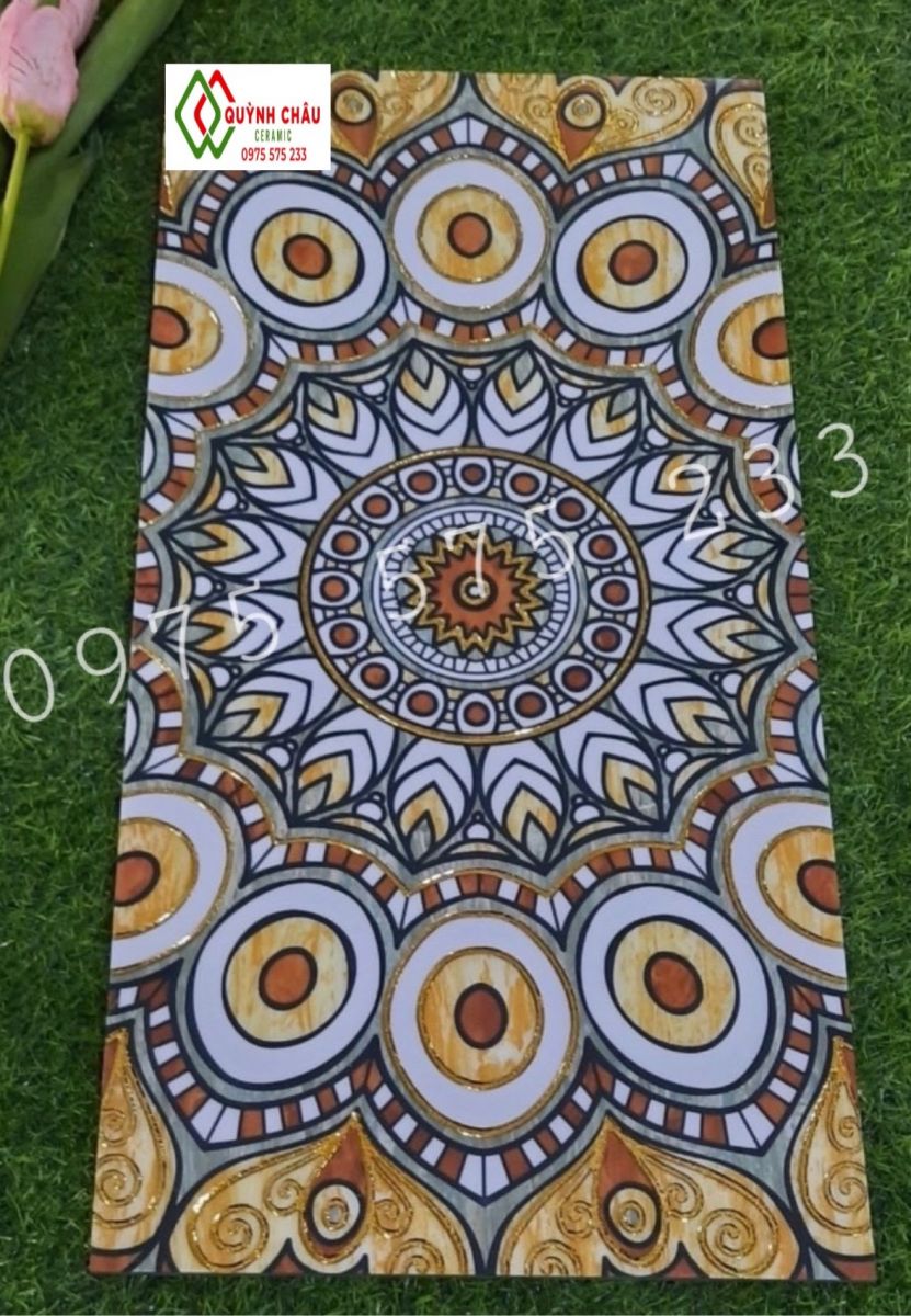 Gạch nhũ khắc kim 30x60 trang trí