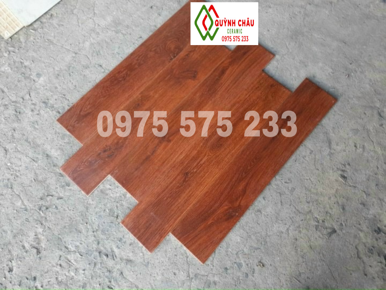 Gạch sàn gỗ màu đỏ 15x80 trung quốc