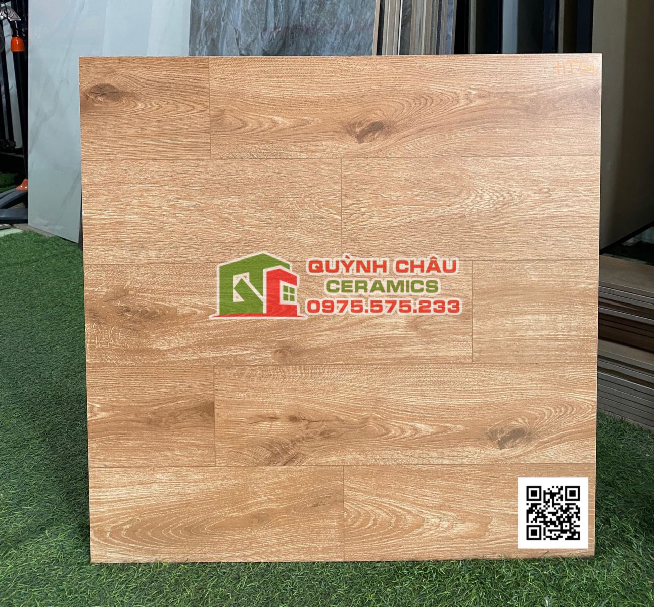 Gạch giả gỗ 600x600 mờ nhám chống xước