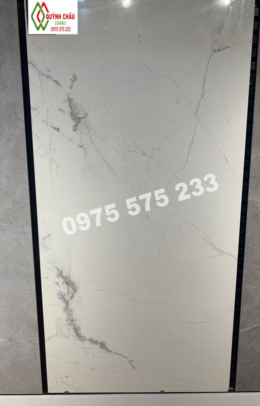 Gạch lát nền trắng vân mây 90x180 tây ban nha cao cấp