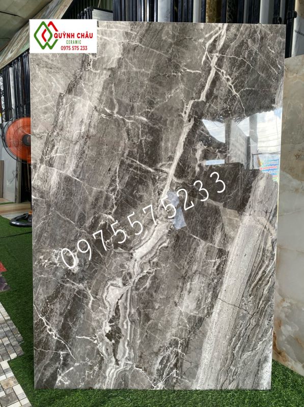 Gạch khổ to lớn 80x120 xám vân đá marble ngẫu nhiên Gạch khổ to lớn 80x120 xám vân đá marble ngẫu nhiên