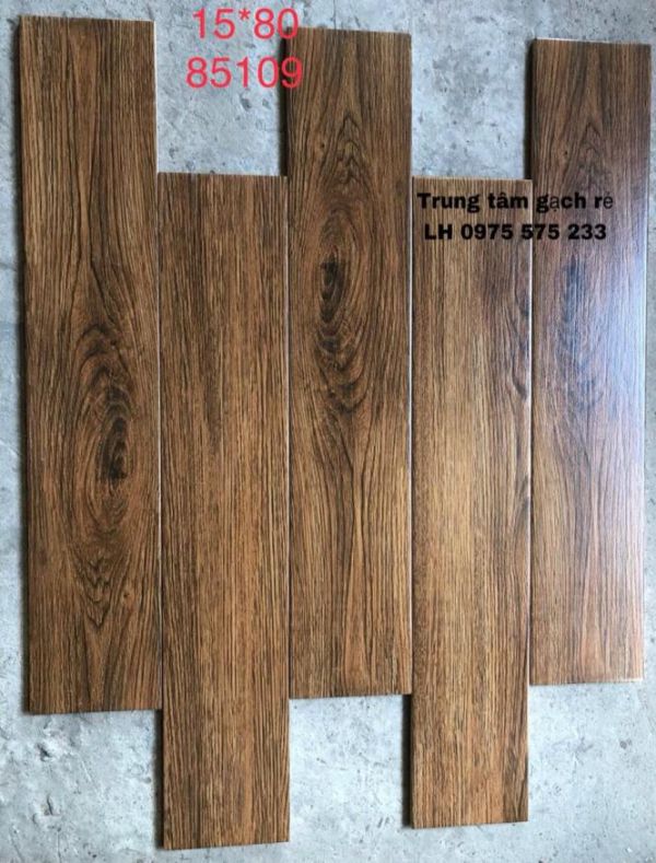 Gạch  lát nền vân gỗ 15x80  85109HV