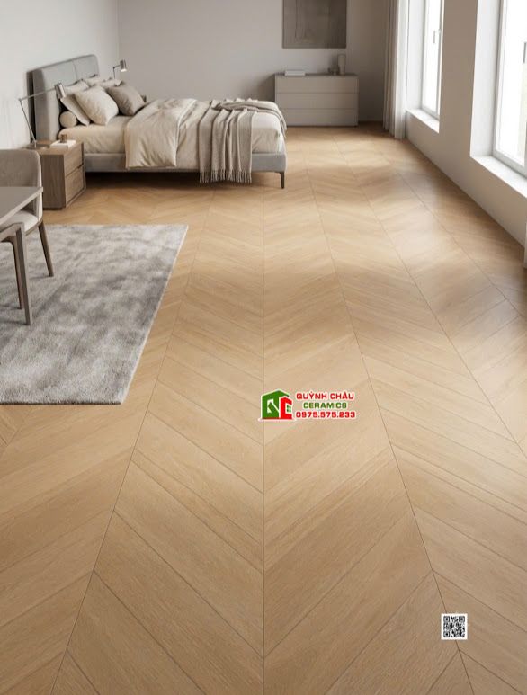 Gạch lát nền giả gỗ vân xương cá 60x120 nhập khẩu