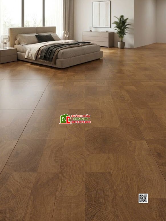 Gạch giả gỗ ghép 60x120 bề mặt mờ
